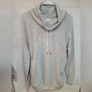 Isabel Maternity Large Sweater Srunch Light Grey Pre-owned